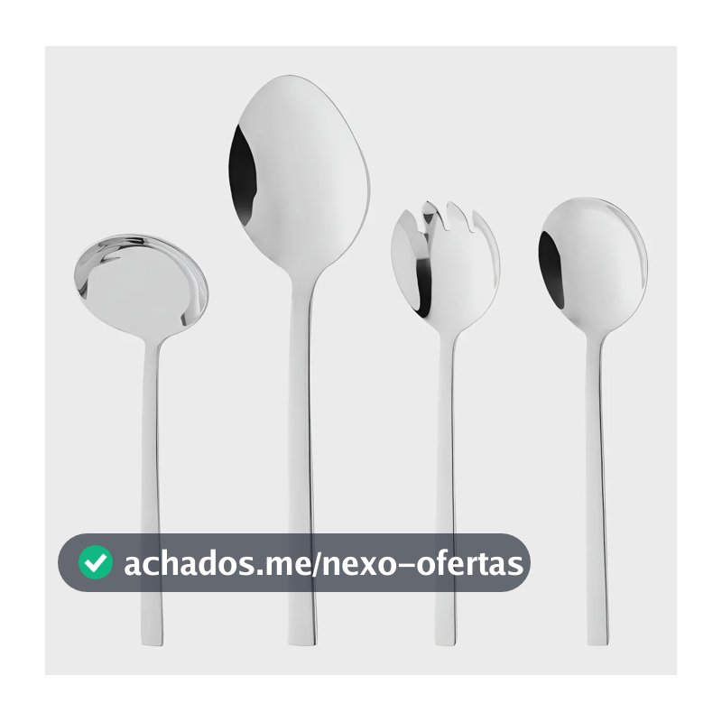 Wolff 71954 Conjunto 4 Peças Para Servir Berna Aço Inox