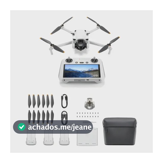Drone Dji Mini 3 Combo Fly More Rc, 3 Baterias 4k Gl Cor Cinza