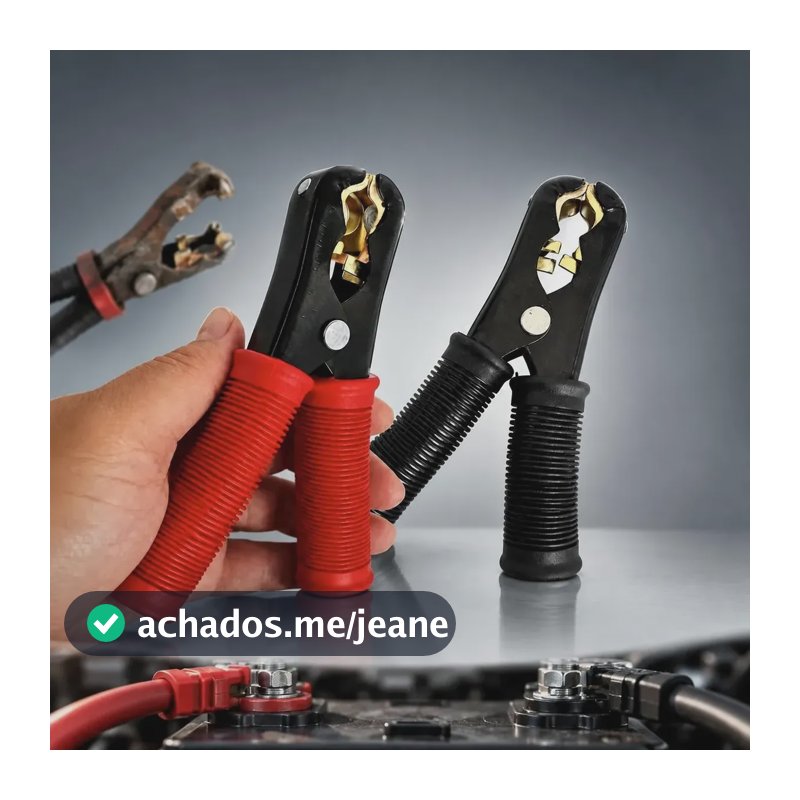 2pç Garra Jacaré 600a Bateria Ueda Profissional P. Latão