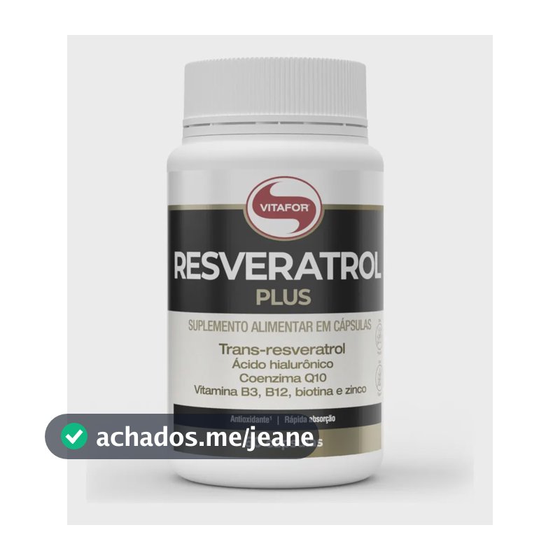 Trans-resveratrol Vitafor Resveratrol Plus - 60 cap em cápsula Sem sabor de 60 un
