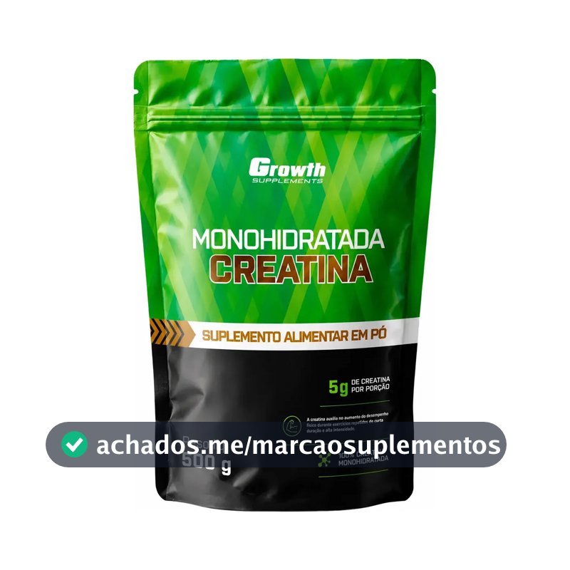 Creatina Monohidratada 500g Pouch - Growth Supplements Sem Sabor