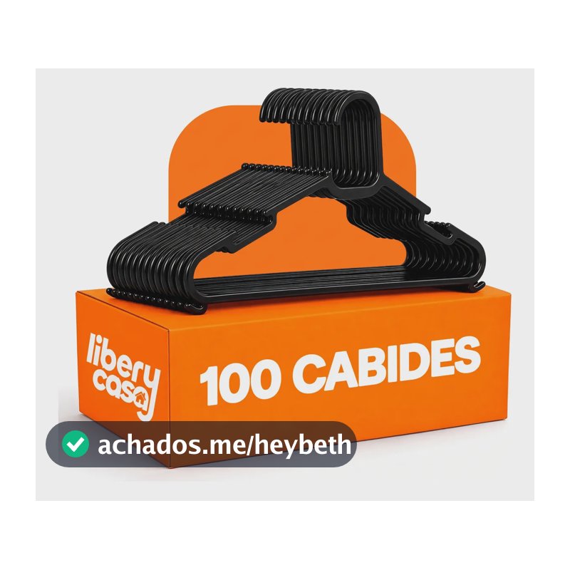 Kit 100 Cabide Adulto Preto Reforçado Organizador Combate Antideslizante Slim Adulto Kit Cabides Antiderrapante Para Roupa
