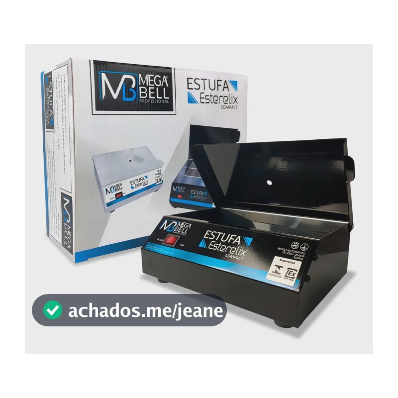 Estufa Esterilização para Manicure Pedicure Mega Bell Automático Preto