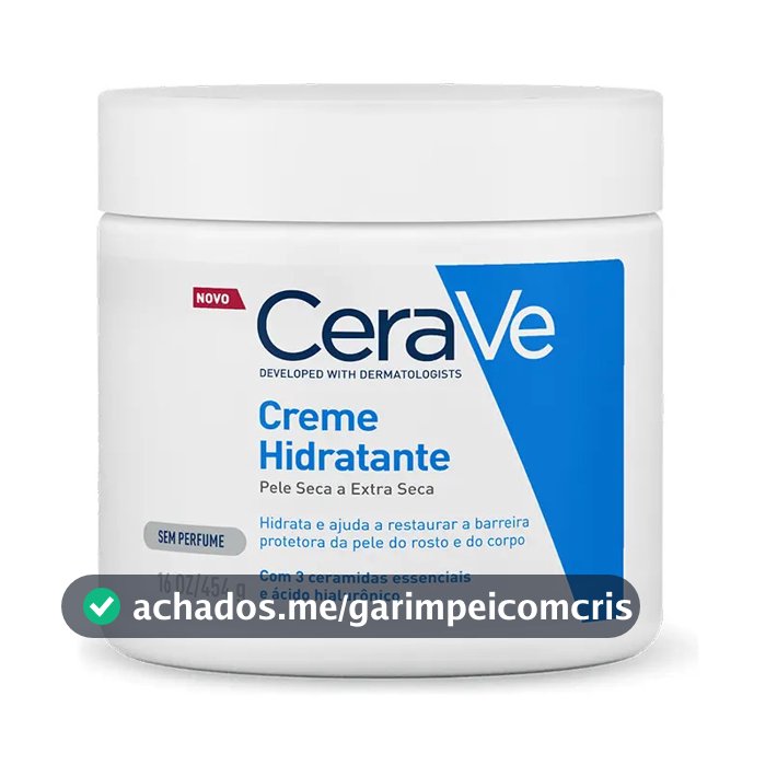 Creme Hidratante Corporal e facial para Pele Seca a Extra Seca Sem Perfume 454g CeraVe