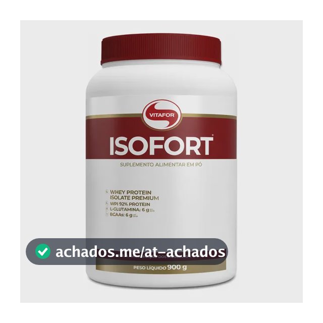 Isofort Whey Protein Vitafor (proteína Isolada) - Pote 900g