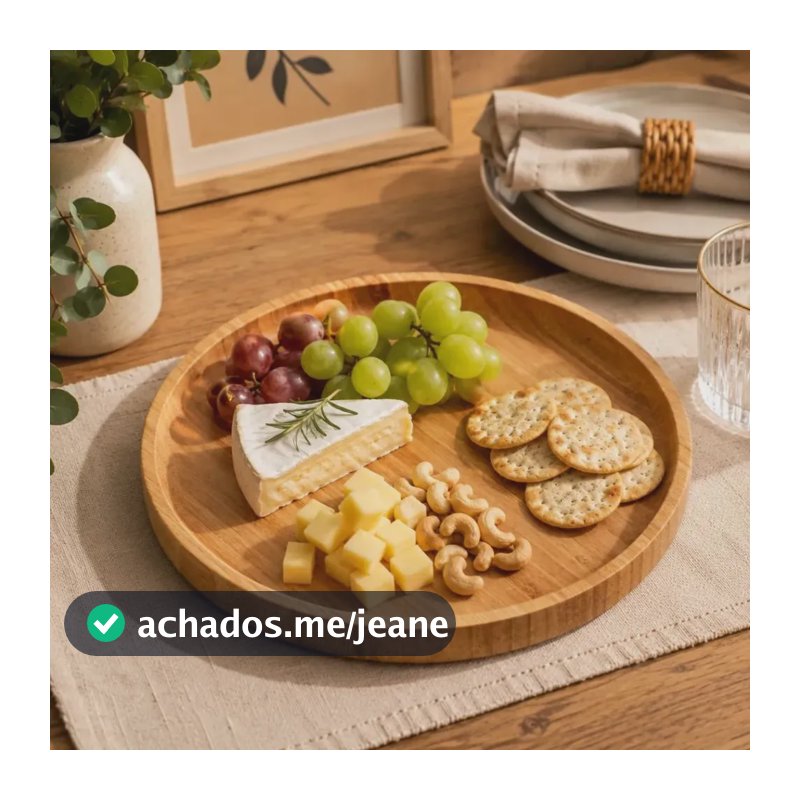 Bandeja De Bambu Hire 20cm X 20cm X 2cm - Lyor Creme