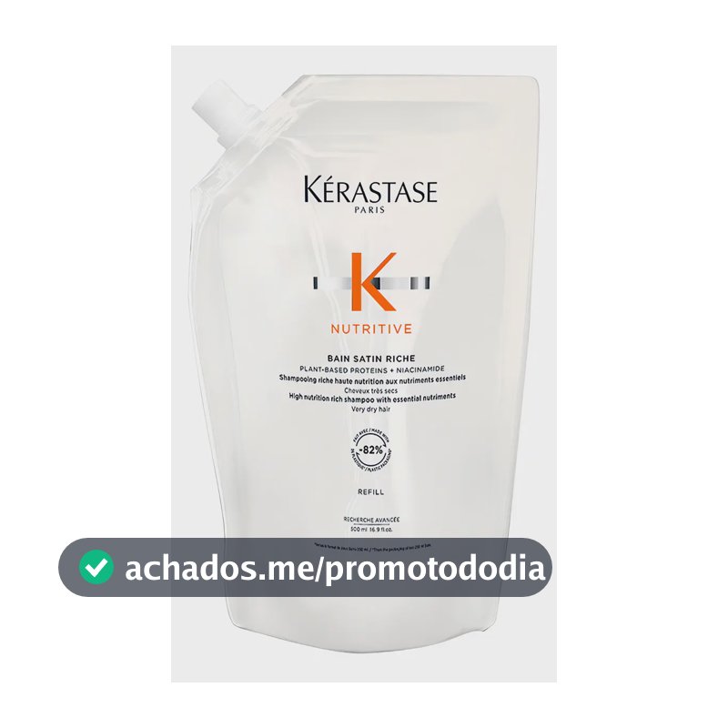 Shampoo Nutritivo Refil Cabelos Muito Secos Bain Satin Riche Kérastase 500ml