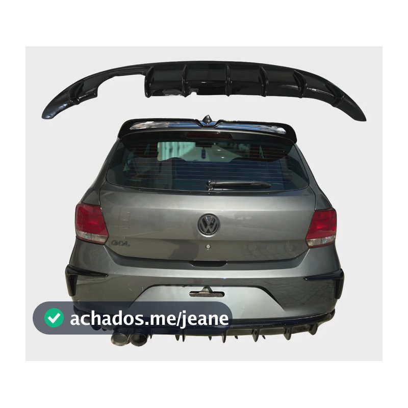 Spoiler Difusor Traseiro Gol G6 Volks Pintado Black Piano Preto