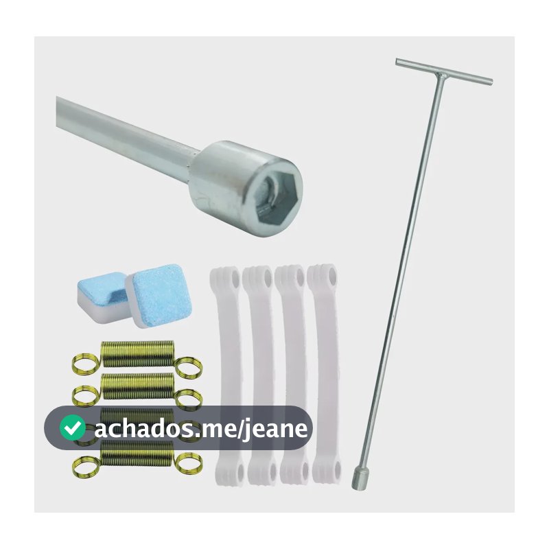Chave T 10mm 62cm 4 Mola Lm08 4 Tirante E 2 Pastilha Limpeza