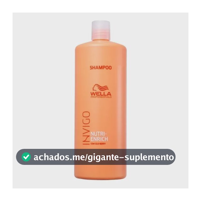 Shampoo Wella Invigo Nutri Enrich - Nutrição Cabelos Secos Danificados 1 Litro