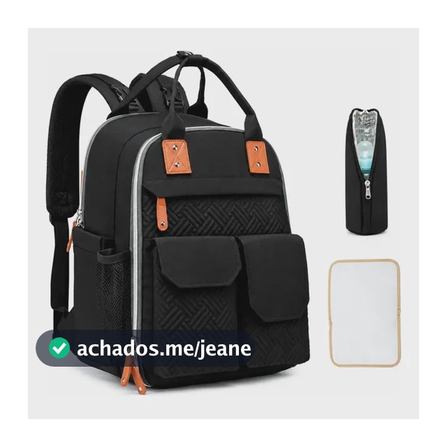Mochila Maternidade + Trocador De Fraldas C/ Porta Mamadeira