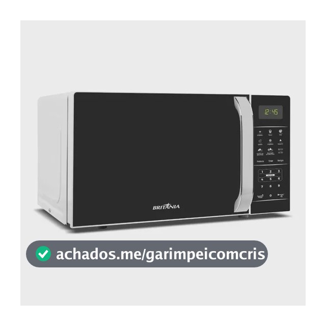 Micro-ondas Britânia Bmo23 De Preto 20l Branco