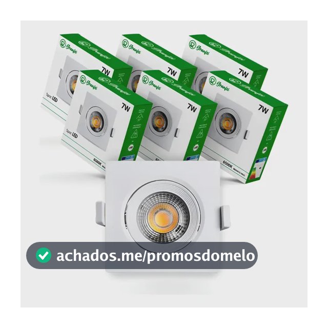 Kit 10 Spot Luminária 7w Qd Rd Frio 6500k Quente 3000k