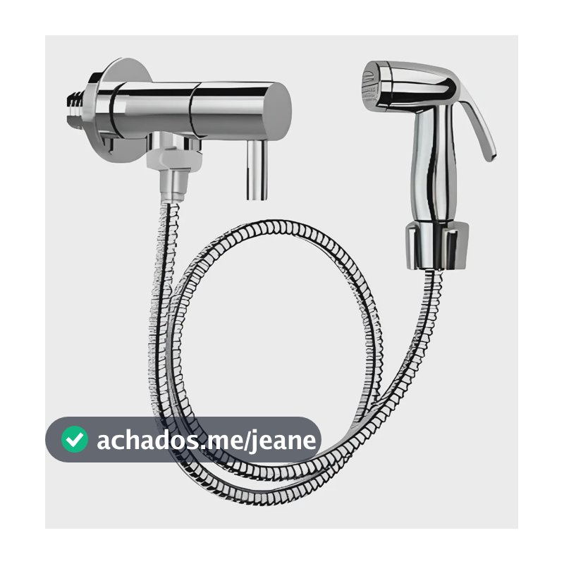 Ducha Higiênica Abs Cromada 1/4 Volta Lavatório Chuveirinho
