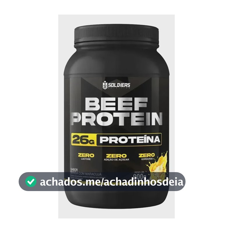 Proteína Beef Protein Zero Lactose Suplemento Alimentar Em Pó Manga Com Maracujá 900g - Soldiers Nutrition