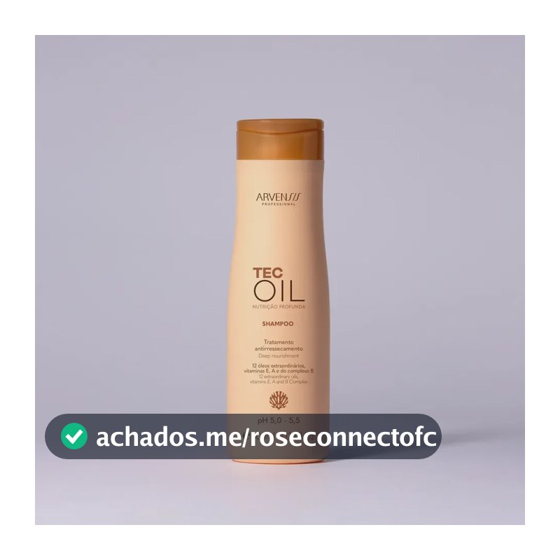 Shampoo Nutrição Profunda Tec Oil Tratamento Arvensis 300ml