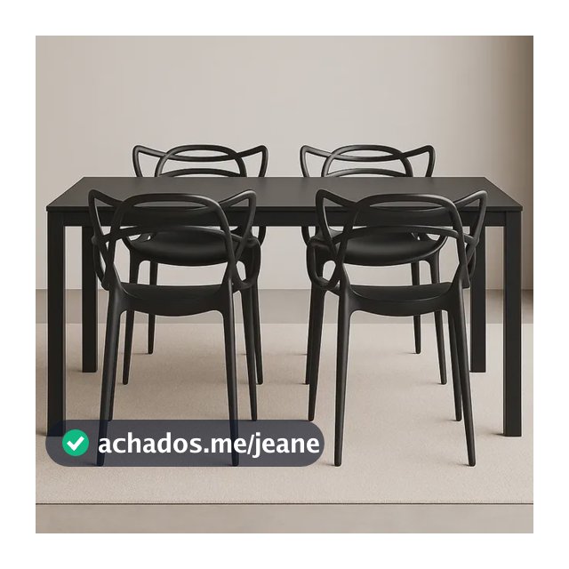 Kit 04 Cadeira De Jantar Allegra Empilhavel Cozinha Sala