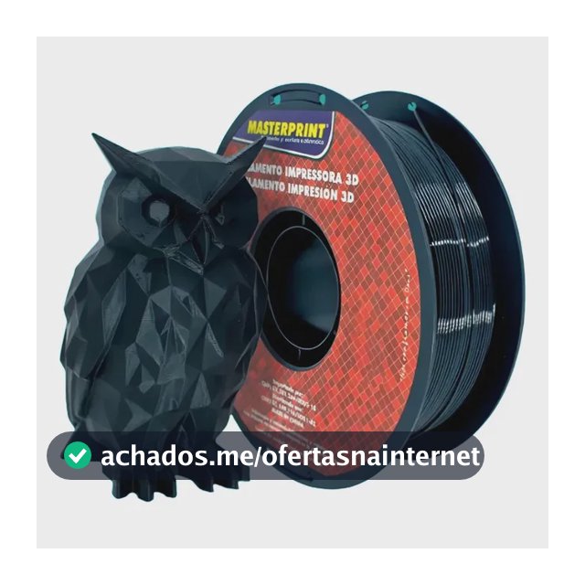 Filamento Masterprint Petg 3d Cor Preto 1.75mm 1kg Original