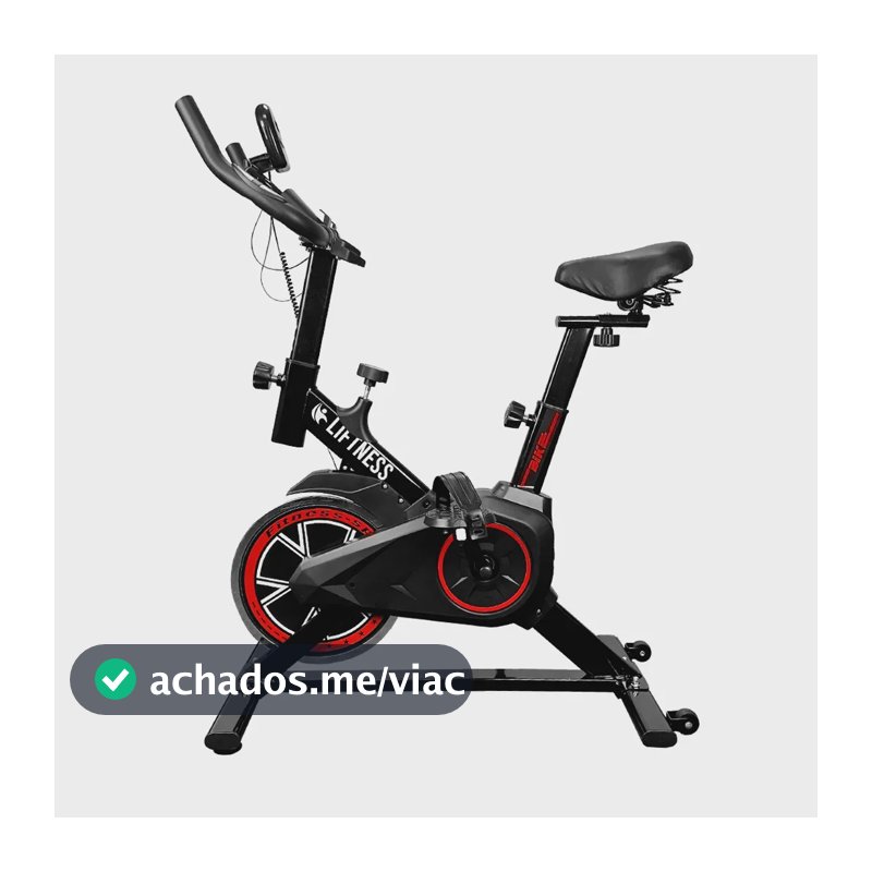 Bicicleta Ergométrica Spinning Profissional Liftness Academia Sport 120 Kg Preto Premium Bike academia para Cardio e Musculação com base
