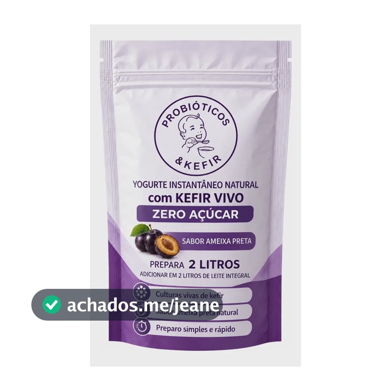 Iogurte De Ameixa Preta Zero Açúcar C/ Kefir Vivo De Leite