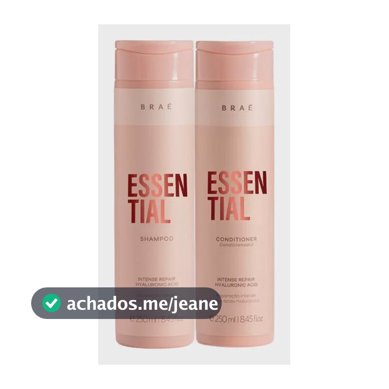 Kit Braé Essential Duo Diário Shampoo/Condicionador para Cabelos Danificados