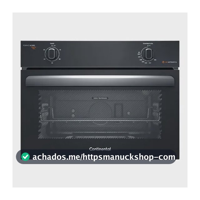 Forno de Embutir a Gás Continental 50L TOPLimpaFácil OC4GM Cor Preto