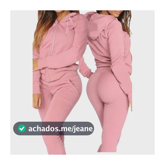 Conjunto Blusa De Moletom + Calça Abrigo Flanelado Jogger