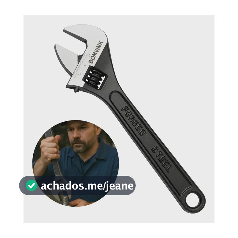 Chave Inglesa Ajustável Fosfotizada 12 Pol 30cm Profissional