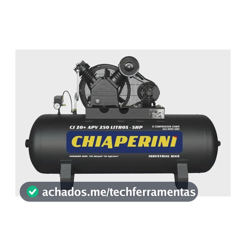 Compressor de Ar Chiaperini 250L 5HP Trifásico Alta Pressão 175PSI