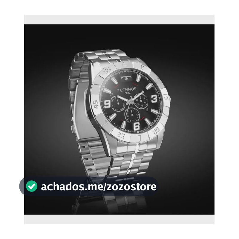 Relógio Technos Masculino Racer Premium Prata Original Nfe