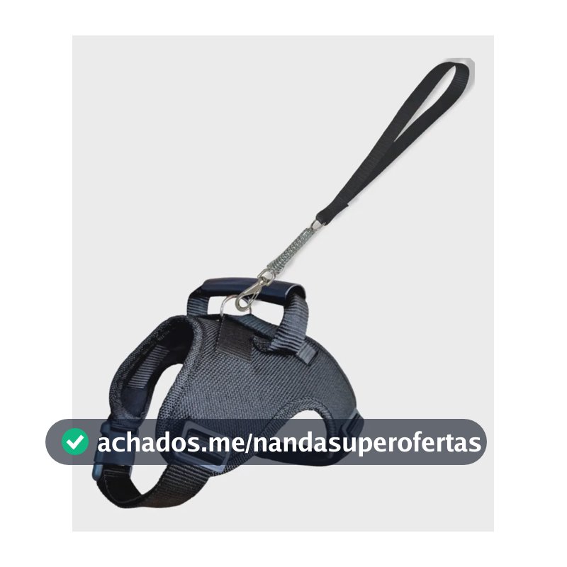 Peitoral Para Cachorro Porte Médio E Grande Confortável Cor Preto Tamanho da coleira G Império Do Pet