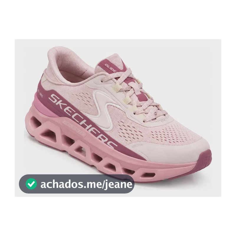 Tênis Skechers Glide Step Atlus Femenino  Academia Caminhada Rosa-claro 37 Br