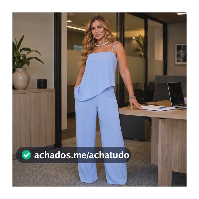 Conjunto Feminino Completo Look Calça E Blusa Clássico