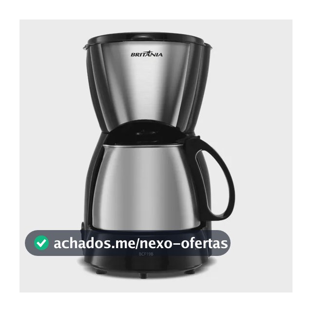 Cafeteira Britânia 18 Cafezinhos Bcf19b Jarra De Inox 550w
