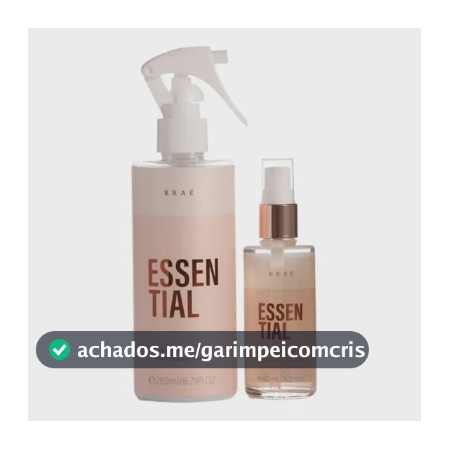 Kit Braé Essential Sérum e Óleo para Cabelos Danificados com Ácido Hialurônico