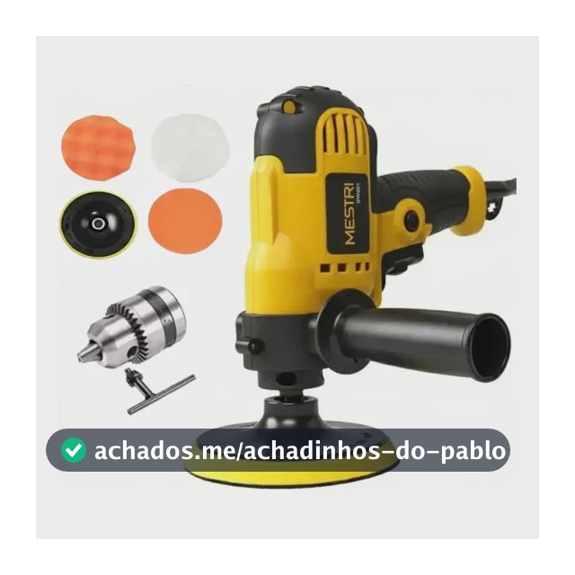 Politriz Lixadeira Multifunções Automotiva Profissional 50hz-60hz 5000rpm Com Mandril 5 Polegadas Furadeira Parafusadeira Mestri M-301