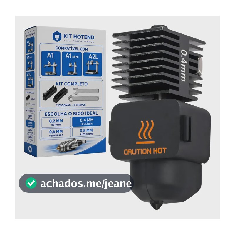 Hotend Bico Aço Bambu Lab A1 Mini A1 0,2mm 0,4mm 0,6mm 0,8mm 0.4mm