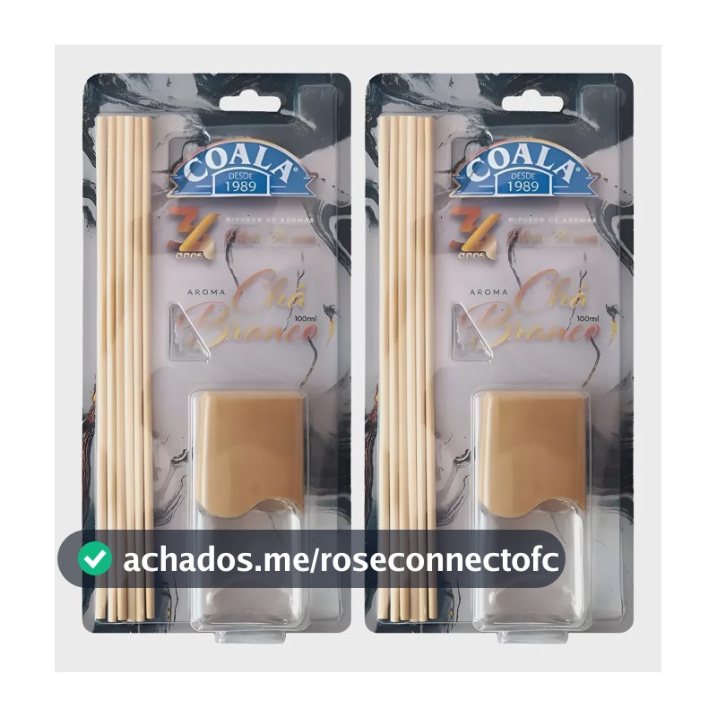2 Difusor De Aromas Coala Chá Branco 100ml