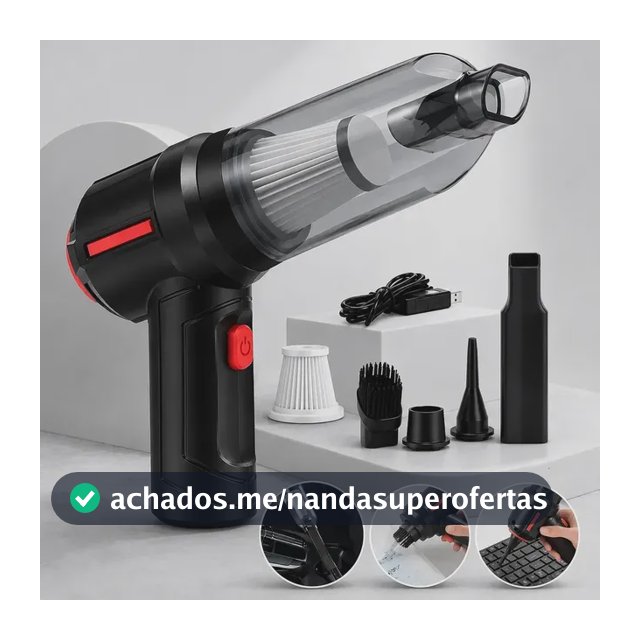 Mini Aspirador De Pó Portátil Recarregável Soprador Usb Automotivo 3em1 Sem Fio Premium Vácuo Limpeza Carro Multifuncional Casa Dr Hank
