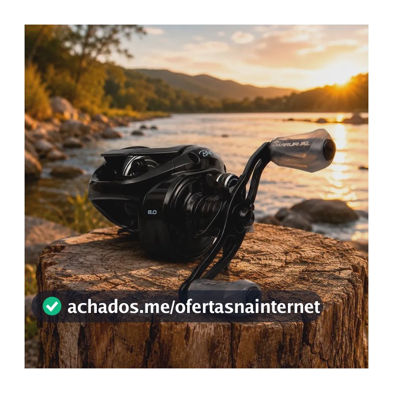 Carretilha Maruri Black Tamba Bg 30 Anos Preto Esquerdo