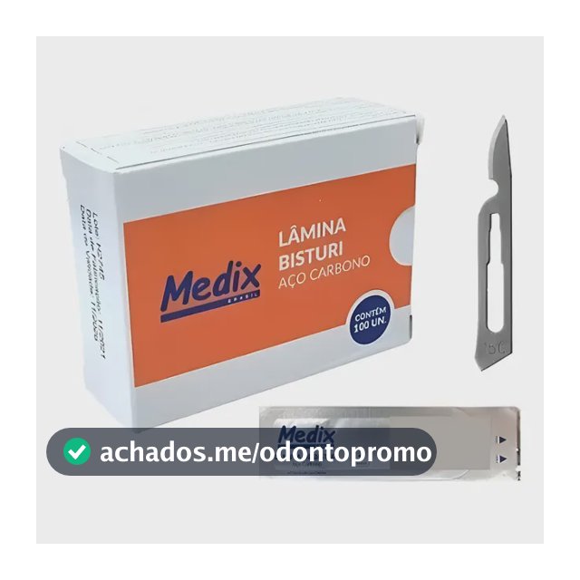 Lâmina De Bisturi Carbono Caixinha Com 100 Unidades Medix