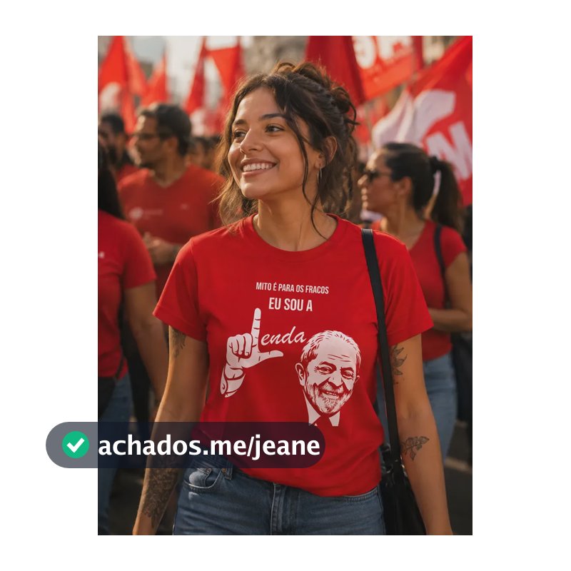 Camiseta Feminina Lula Presidente Pt Lula A Lenda Vermelha Vermelho M