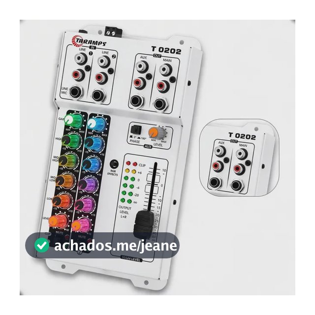 Mesa De Som Automotiva Taramps T0202 Multicolor 2 Entradas 127/220v