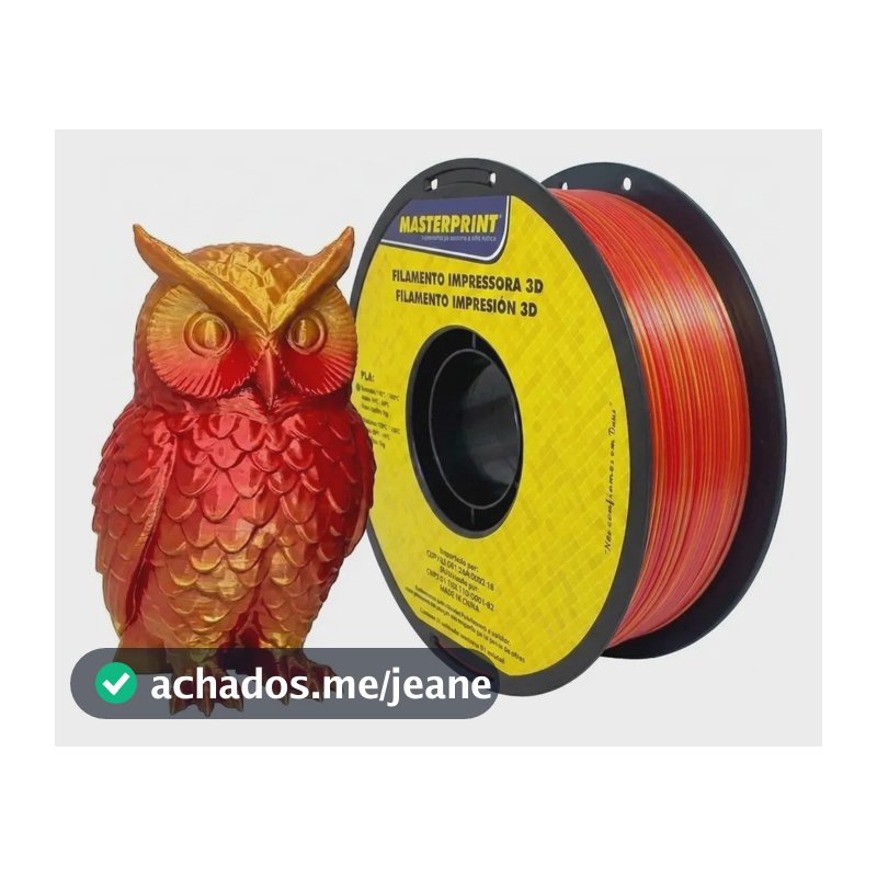 Filamento 3d Pla Vermelho Dourado 1.75mm 1kg Impressora 3d