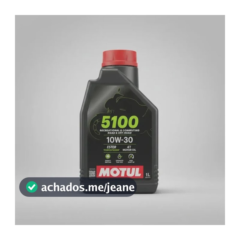 Óleo Motul 5100 10W30 Semi-Sintético – Tecnologia Ester, Proteção e Performance 1lt