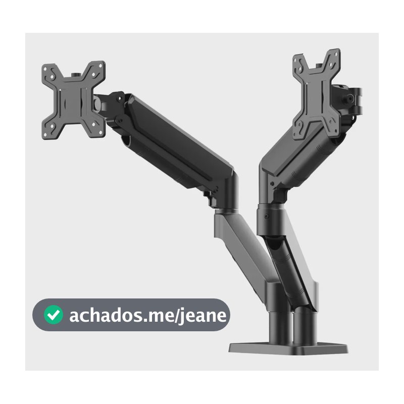 Suporte de Monitor braço articulado duplo ajustável Preto WK-MSP2