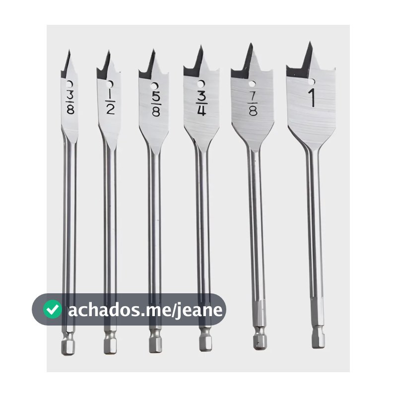 Brocas Chatas Kit 6 Peças Profissional Para Madeira Mdf
