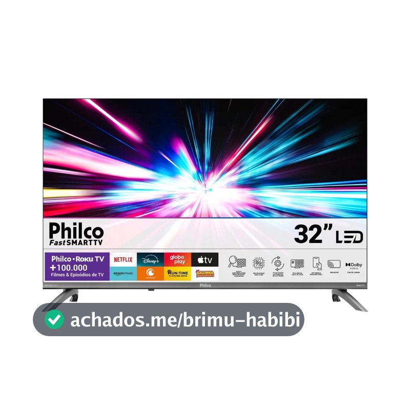 Smart Tv 32 Philco Roku Tv Dolby Áudio Hdr10 P32crb