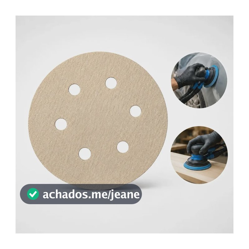 Lixa 6 Pol Velcro Hookit Metal 150mm Grãos Variados - 10 Un 150