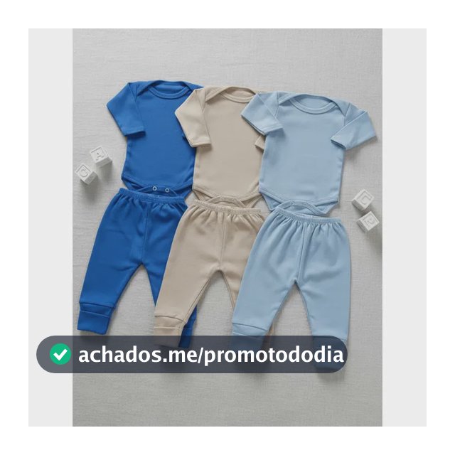 Kit 3 Conjunto Body E Mijão Bebê Menino Cicinho